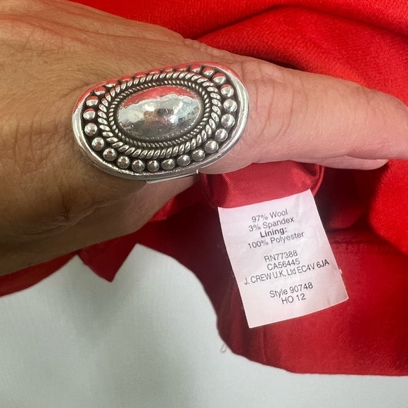 J.Crew - Red Wool And Spandex Blend 3/4 Sleeve Shift 2 Pocket Dress Size 0 - Picture 11 of 12